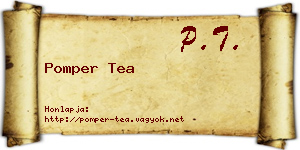 Pomper Tea névjegykártya